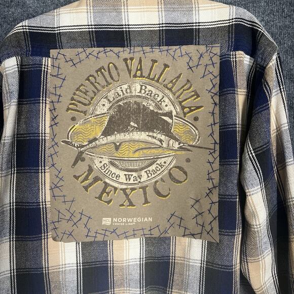 Upcycled Flannel Shirt Shacket Womens Xlarge Boho Vintage Inspired Cottage Retro - Picture 2 of 4